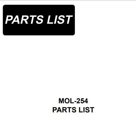 重機JUKI,MOL-254零件圖,零件手冊